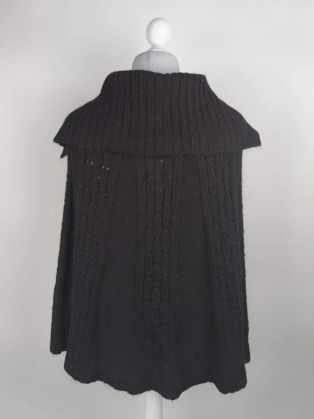 Benetton, Strickponcho Damen, One Size – Bild 2