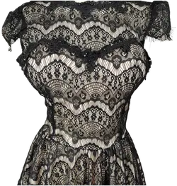 Spitzenkleid schwarz Größe 38 - Bild 3