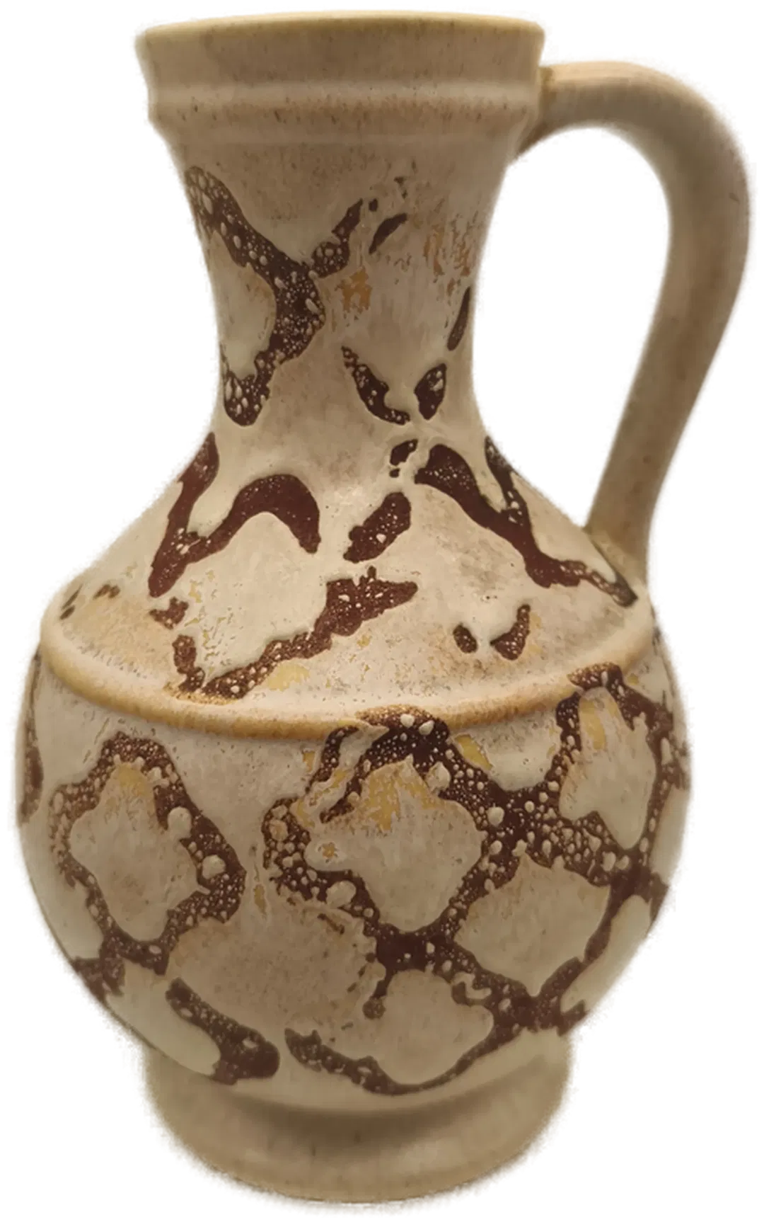Henkelvase beige, Fat Lava, Vintage, Midcentury, Keramik - Bild 1