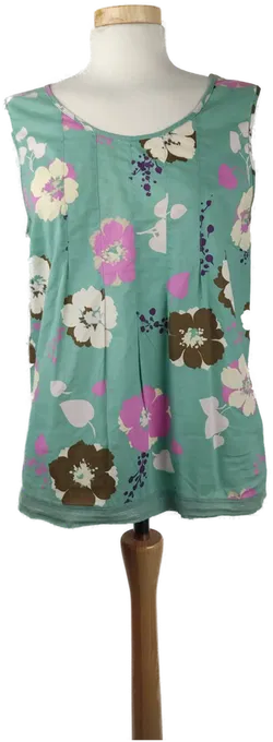 Jackpot Damen-Blusentop grün geblümt - M/38 - Bild 1