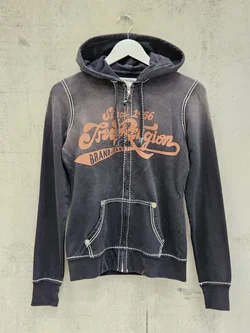 TRUE RELIGION APPAREL Y2K Damen Pullover, schwarz mit Aufdruck - Gr. S