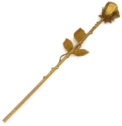 Deko-Rose 95% Zinn Goldfarben | Retro-Charme - Bild 7