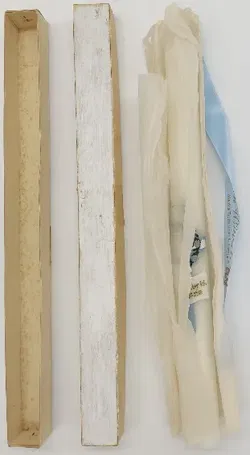 Taufkerze weiß/hellblau im Karton - Bild 4