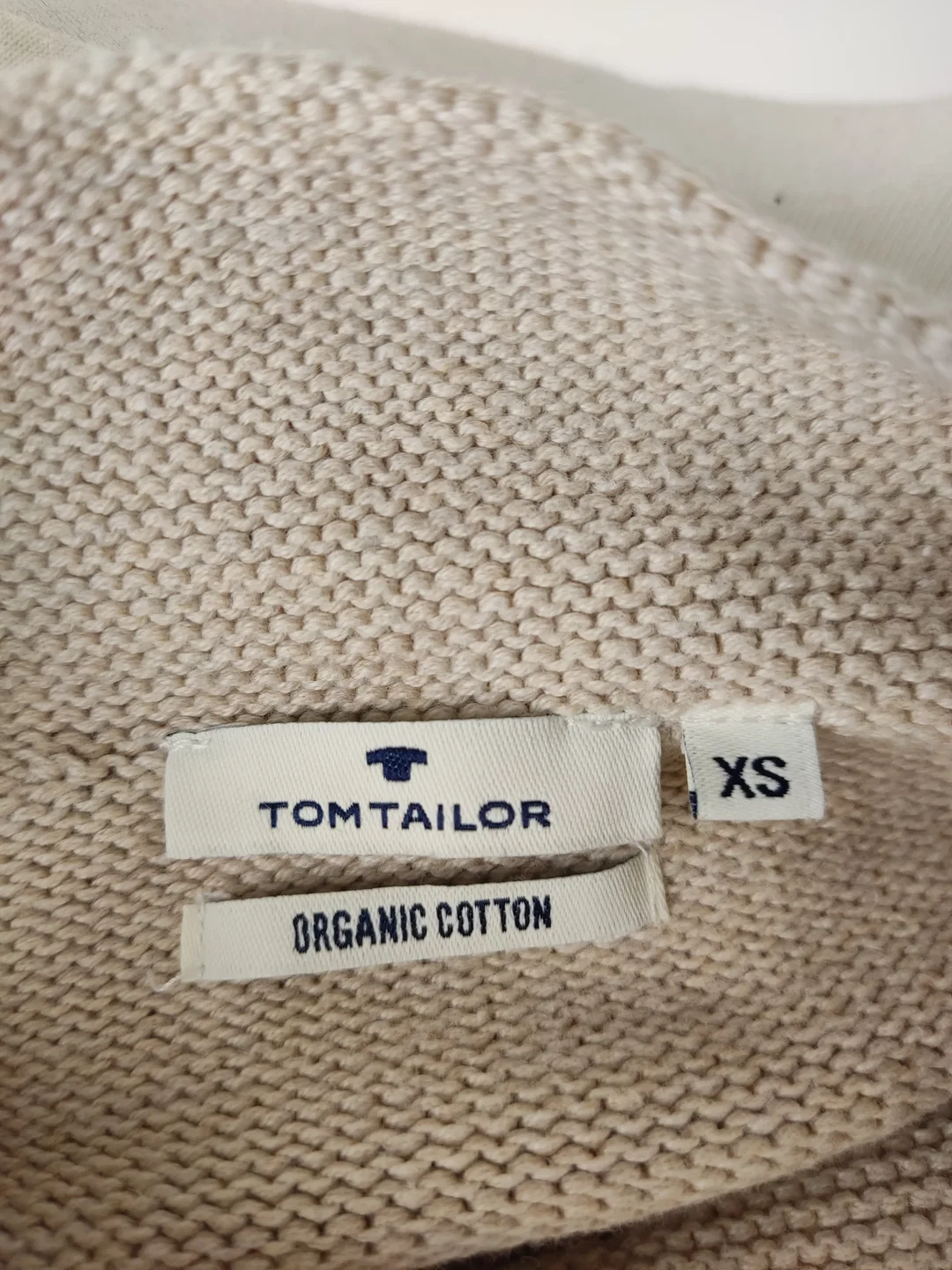Pullover "Tom Tailor", langarm mit Stehkragen, gestrickt, beige, Größe XS – Bild 4