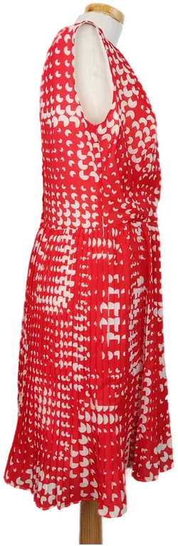 Retro Kleid rot/weiß gemustert - L/40 - Bild 2