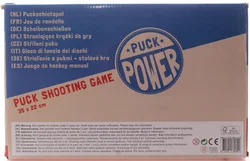 PUCK POWER Holz Puck Shooting Game – Scheibenschießen – 35 x 22 cm – Geschicklichkeitsspiel - Bild 4