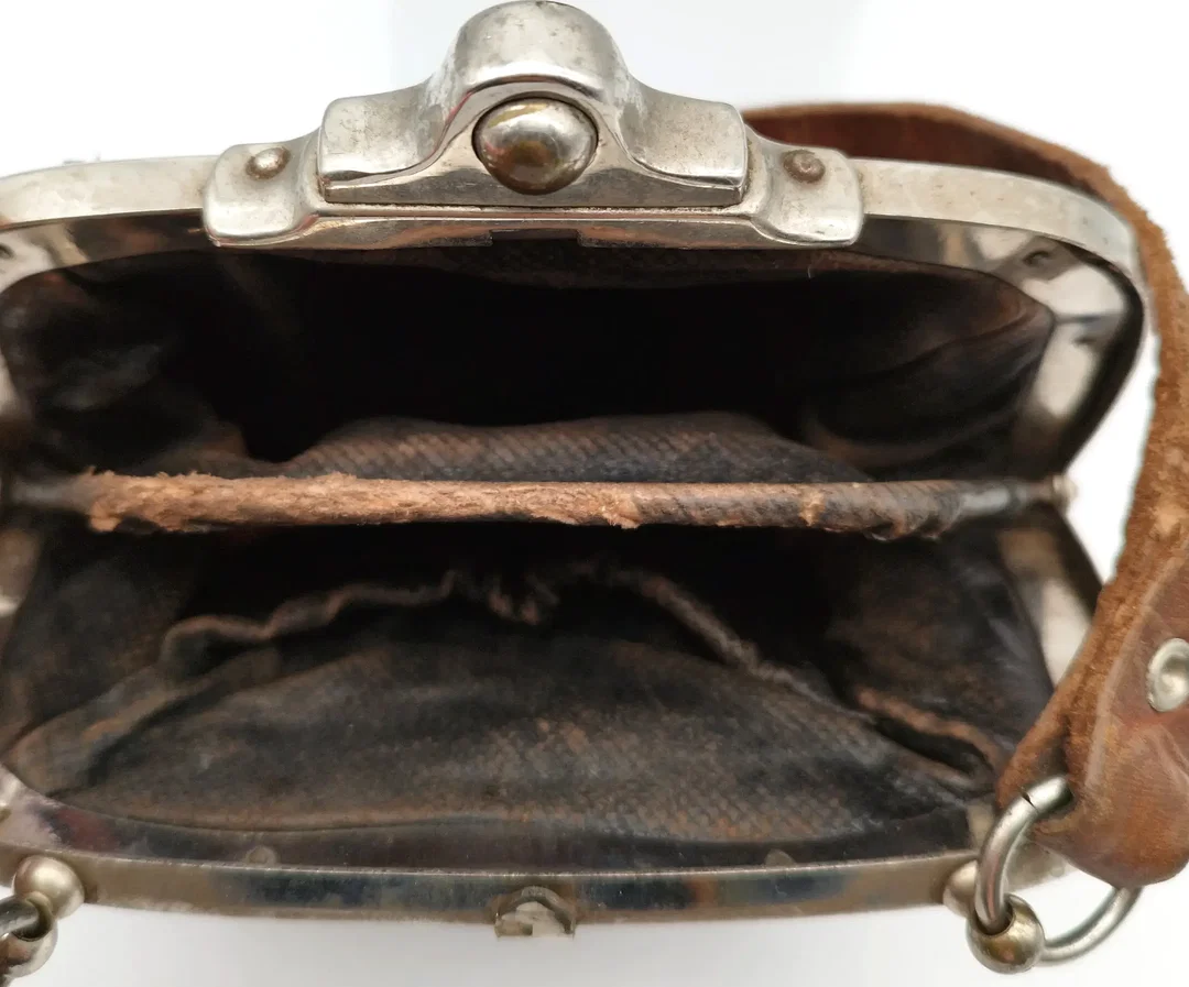 Vintage Schaffnertasche Leder | Einmaliges Unikat – Bild 4