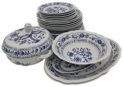 Kahla Zwiebelmuster Geschirr Konvolut blau/weiß - Bild 1