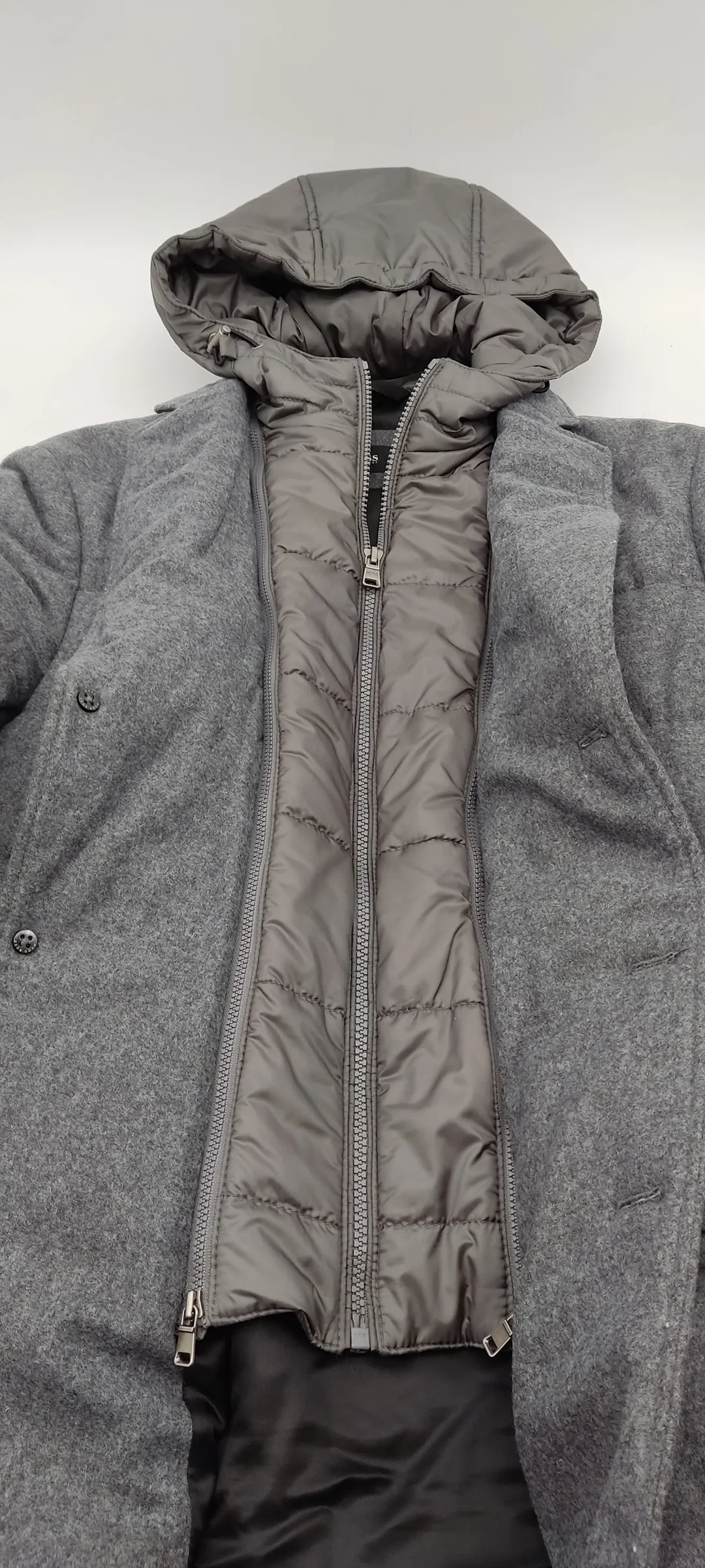 Boss Herren Winterjacke grau Gr. 50 – Bild 5