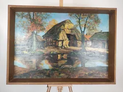 Großes Bild in Holzrahmen 