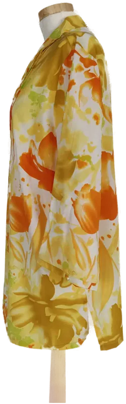 Damen-Bluse gelb geblümt - XXL/44  - Bild 3