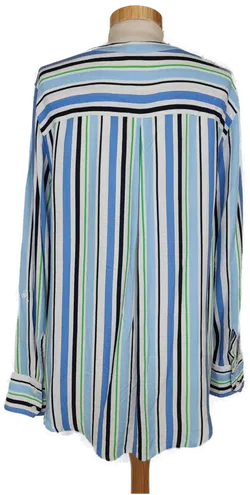 Street One Damen Bluse grün/blau/weiß gestreift - M/38 - Bild 2