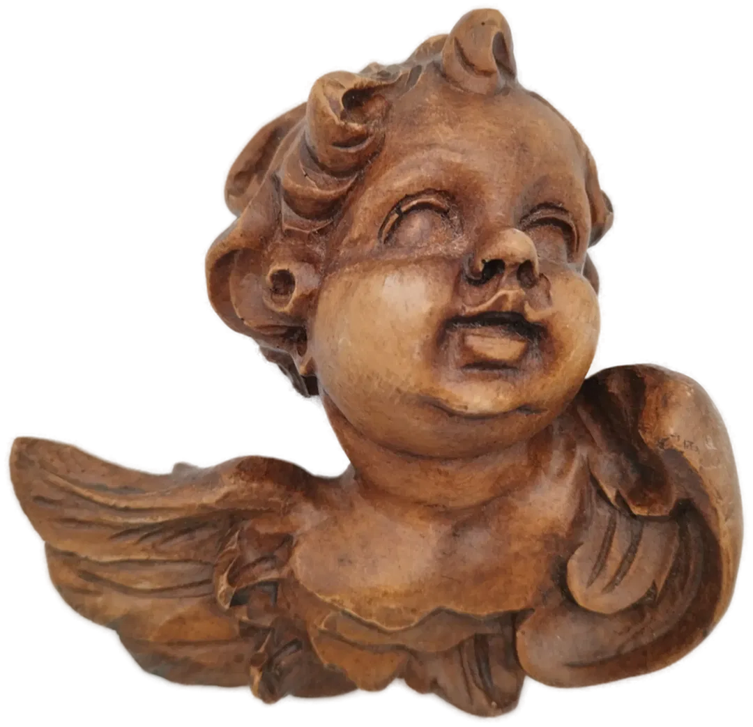 Dekorativer Engel aus Holz - ca. 16x16 cm - Bild 1