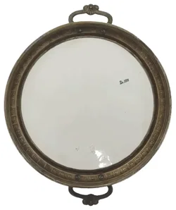 Tablett aus Messing und Porzellan ⌀ 29,5cm - Bild 2