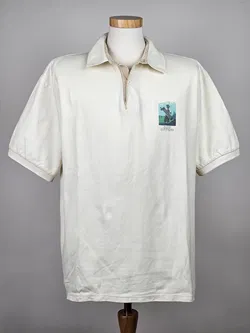 Vintage GOLF SIMMERING AUSTRIA 3000 FEET Herren Poloshirt, beige - XXL  - Bild 1