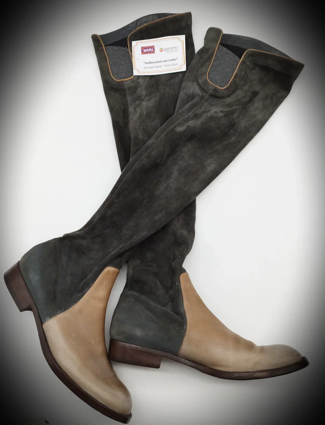 Overknee-Stiefel Brunello Cucinelli Leder Gr. 41,5 - neu besohlt  – Bild 1