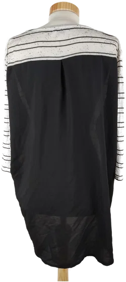 T-Shirt "Charles Vögele", dreiviertelarm mit Rundhalsausschnitt, gemustert, Größe 2XL – Vorschau 3