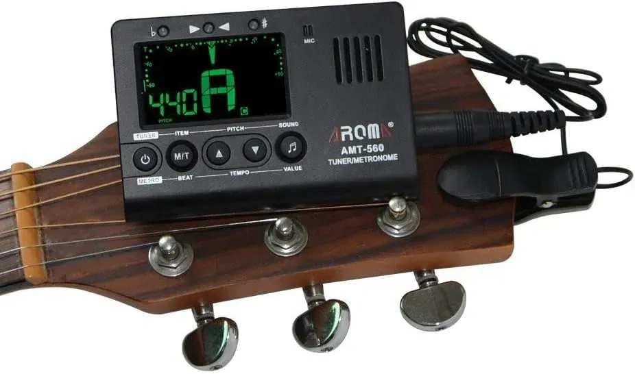 AROMA AMT-560 Tuner & Metronom – Digitales Stimmgerät mit Clip – Für Gitarre, Bass, Violine, Ukulele & Chromatisch – Neu & OVP - Bild 4