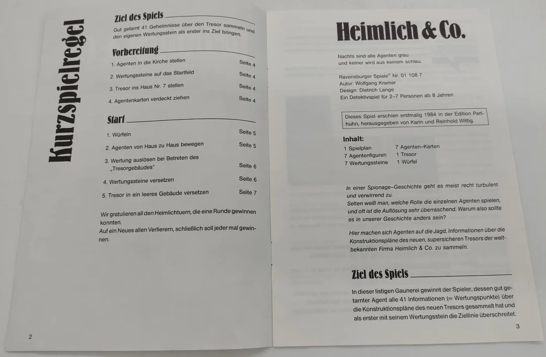Ravensburger "Heimlich & Co." Spiel des Jahres 86 – Bild 4