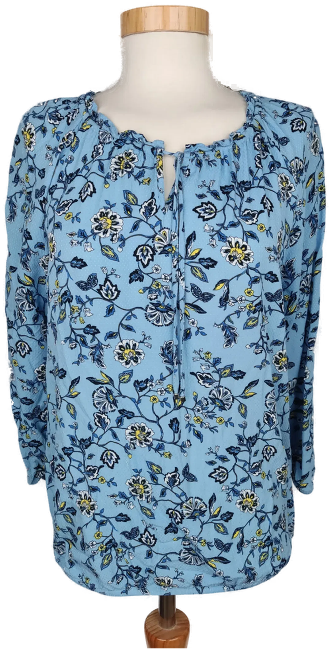 Bonita Damen Bluse blau/gelb/weiß geblümt - S/36 - Bild 1