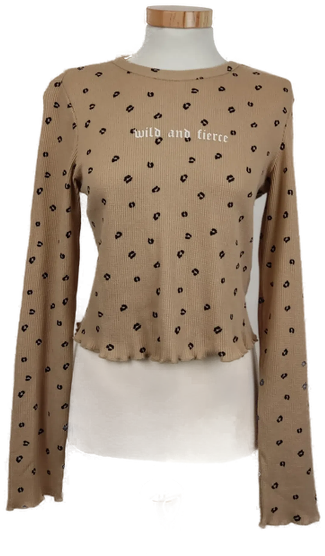 Bershka Damen Shirt Beige Gr. M - Bild 4