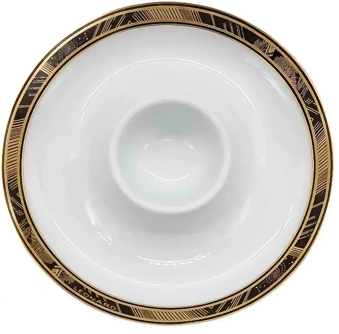 Hutschenreuther Galleria Leonard Paris Milano Eierbecher-Teller Porzellan weiß - Bild 4