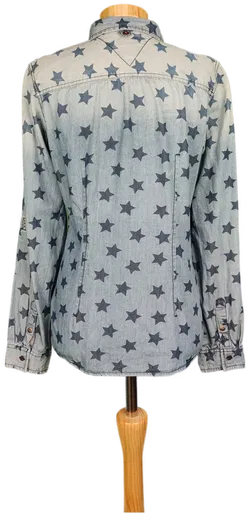 Hilfiger Damen Bluse blau bedruckt - M/38 - Bild 2