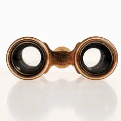 Messing Opernglas in Elfenbein-Optik mit Tasche - Bild 3