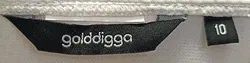 golddiga Neckholder-Badeanzug schwarz/weiß mit Applikation Gr. 38 - Bild 4