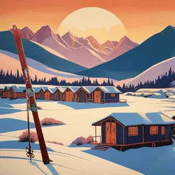 Ski Vintage Set: Hagan Skier mit Geschichte, Bindung und Stöcken - Bild 8