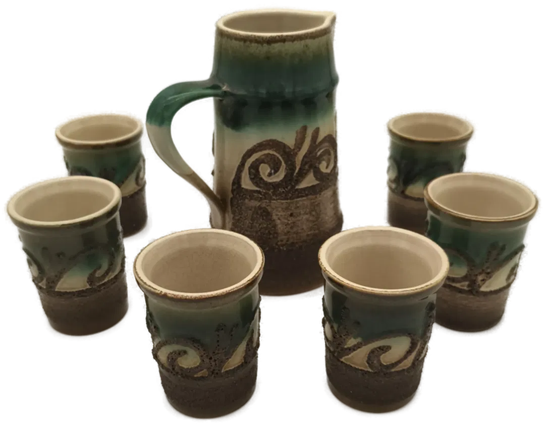 Glühweingarnitur, Keramik 