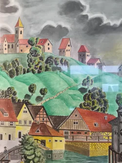 Josef Rosenberger 2001, historische Ortsansicht, gerahmt - Bild 6