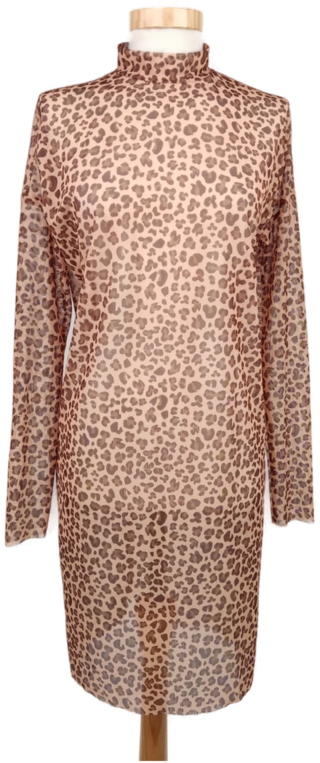 Pieces Damen Transparent-Kleid, beige/braun- Gr. XS - Bild 4