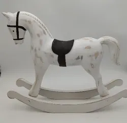 Deko Schaukelfpferd aus Holz  - Bild 1