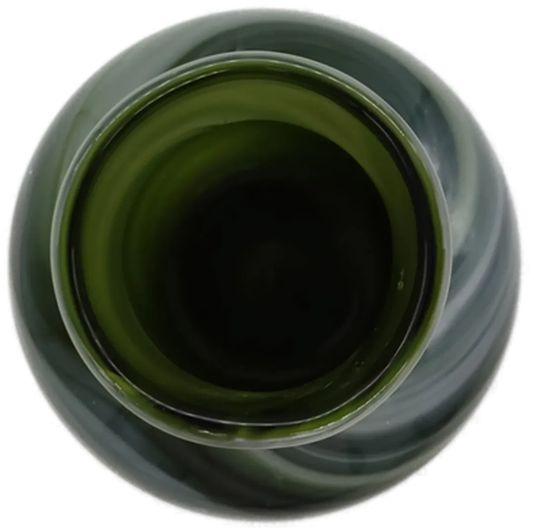  Glasvase/Blumenvase Ikea Swirl-Green-White Höhe ca 27cm – Bild 3
