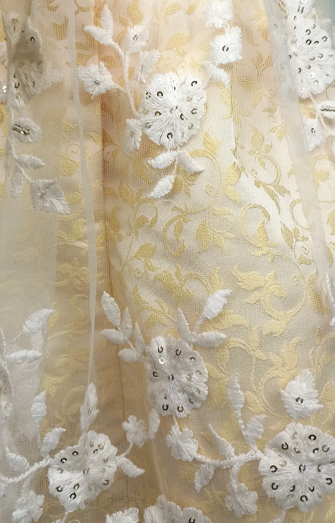 Alpin de luxe Damendirndl gelb/weiß Gr. XXS – Bild 4