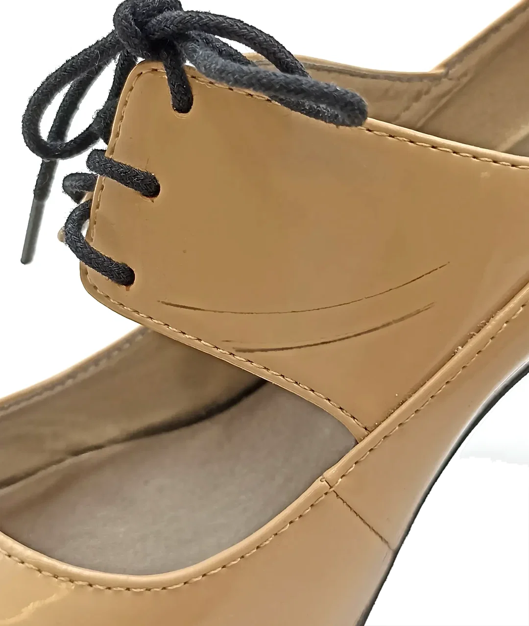 Levity Schnürpumps Mary Jane Stil in beige/schwarz Gr. 39 – Bild 7