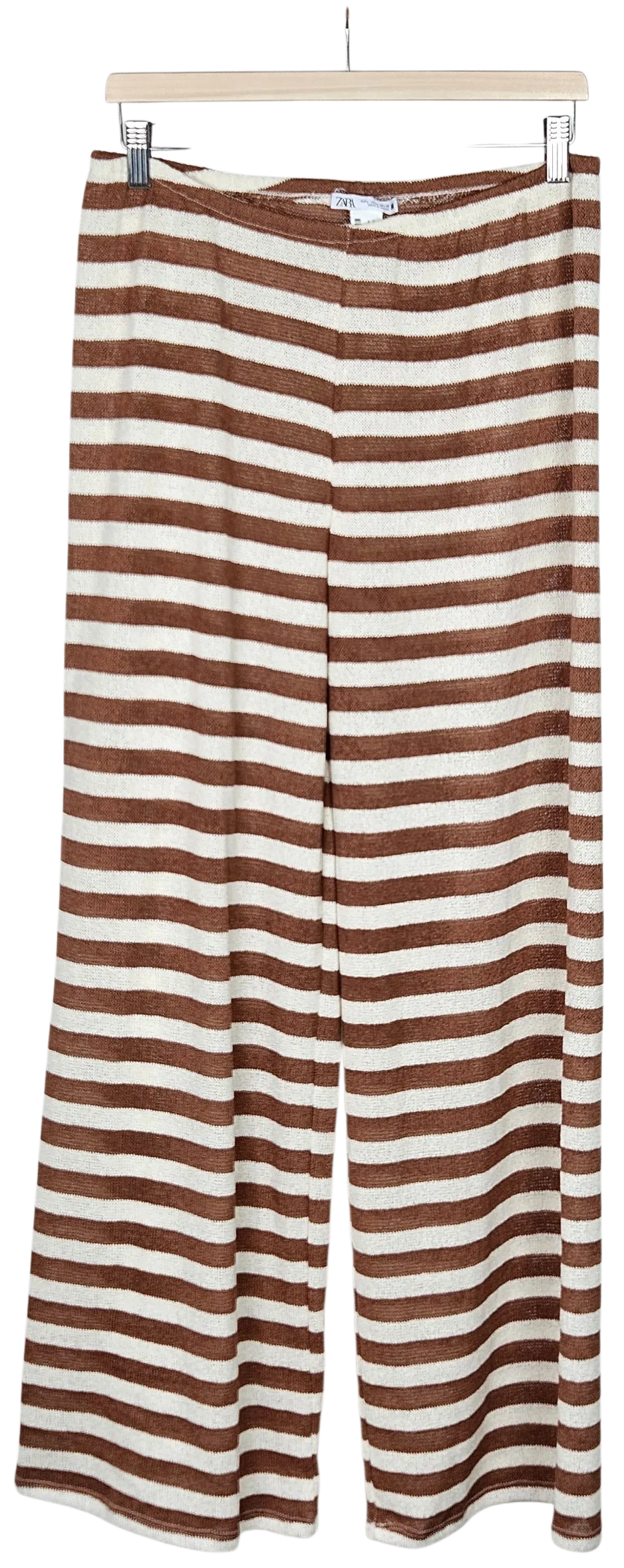 ZARA Damen Hose, braun/beige - Gr. L - Bild 4