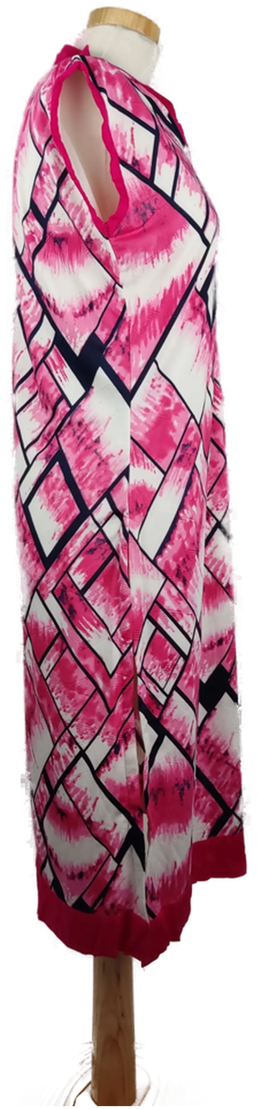 Laura Dennis Damen-Midikleid rosa gemustert - XXL/44 – Bild 3