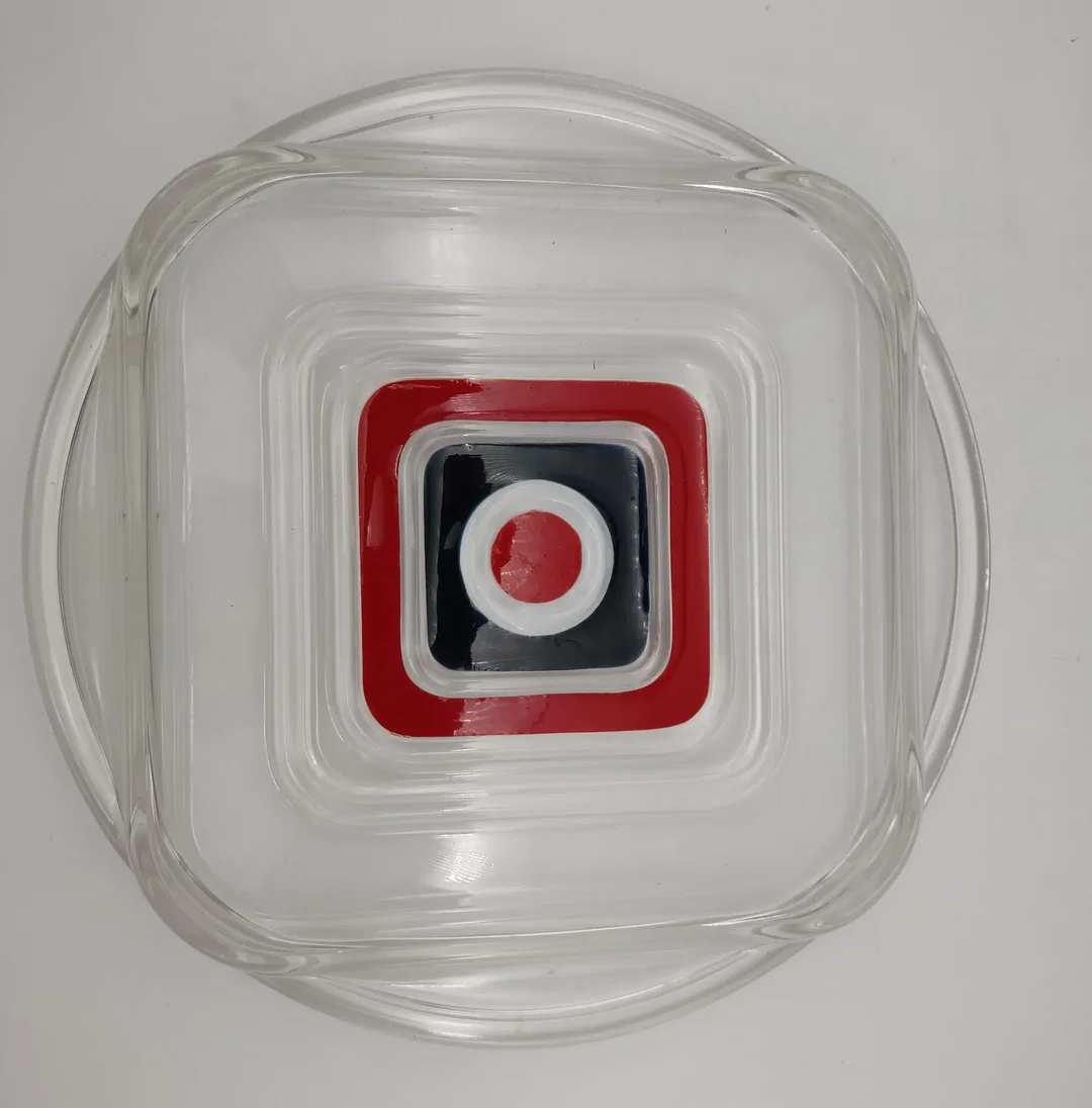 Vintage Große Servierplatte aus Glas. Ø30cm – Bild 2