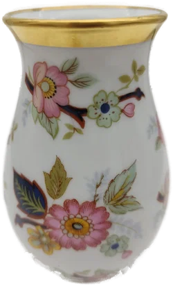 Vase von Royal Porzellan Bavaria mit Blumendekor und Goldrand  - Bild 2