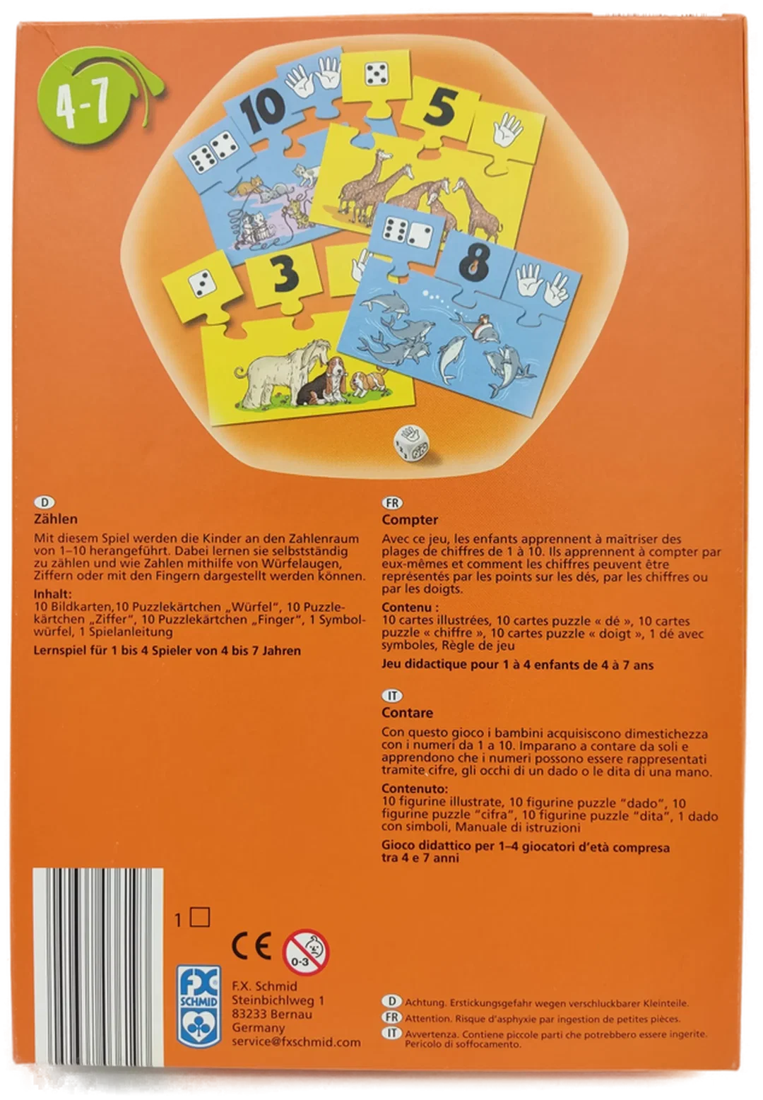 Spiel "Learn+Fun - 'Zählen' mit Selbstkontrolle" - FX Schmid – Bild 2