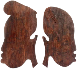 Afrikanische Holzmaske Paar – Handgeschnitzte Wanddeko – ca. 29 cm - Bild 2