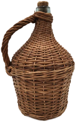 schöne Korbflasche, Vintage - Bild 1