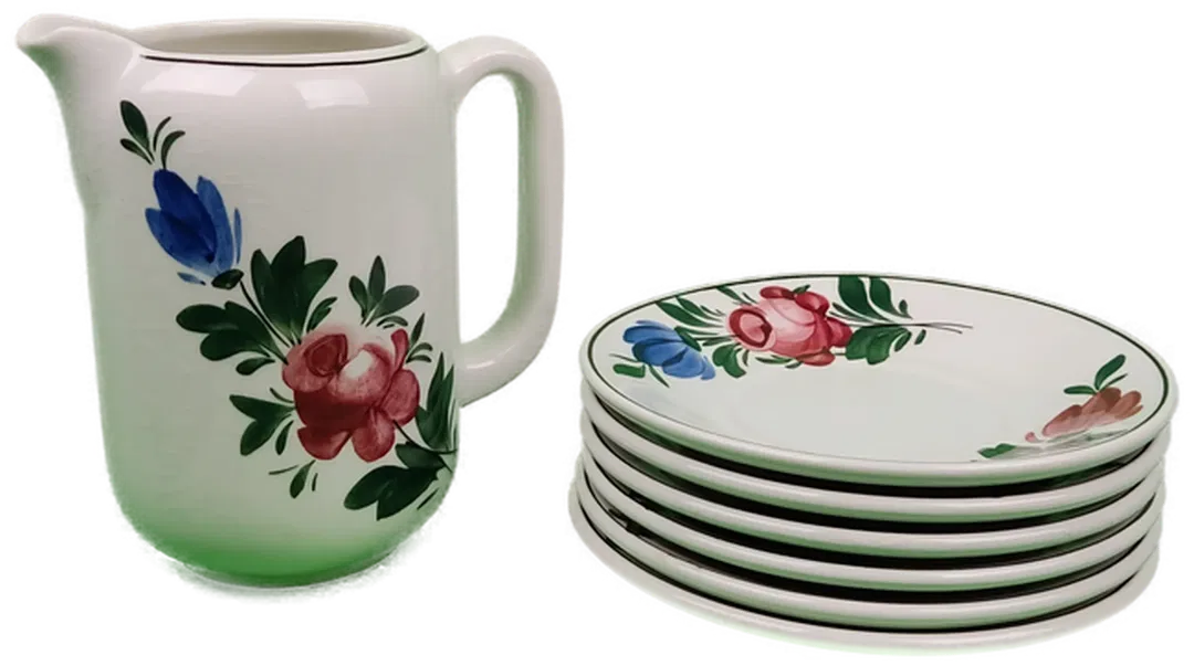 7 teiliges Wilhelmsburg Porzellan Kaffeeservice - Bild 1