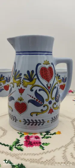 Lilien Porzellan Krug & 2 Becher Set | Einmaliges Unikat - Bild 7