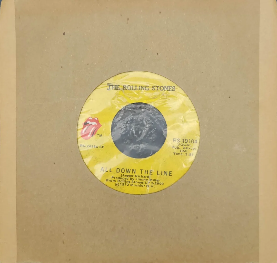 Single Vinyl The Rolling Stones "Happy / All Down The Line"  – Bild 2
