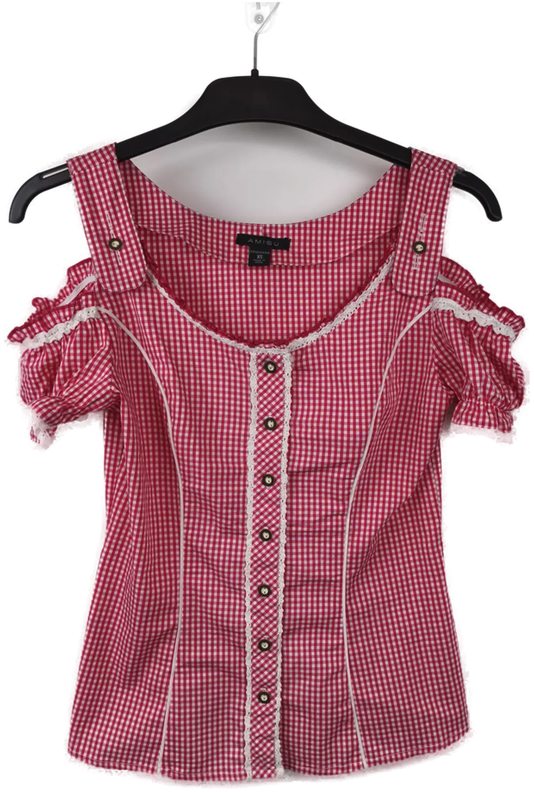 Trachtenbluse, kariert, Gr. XS - Bild 1