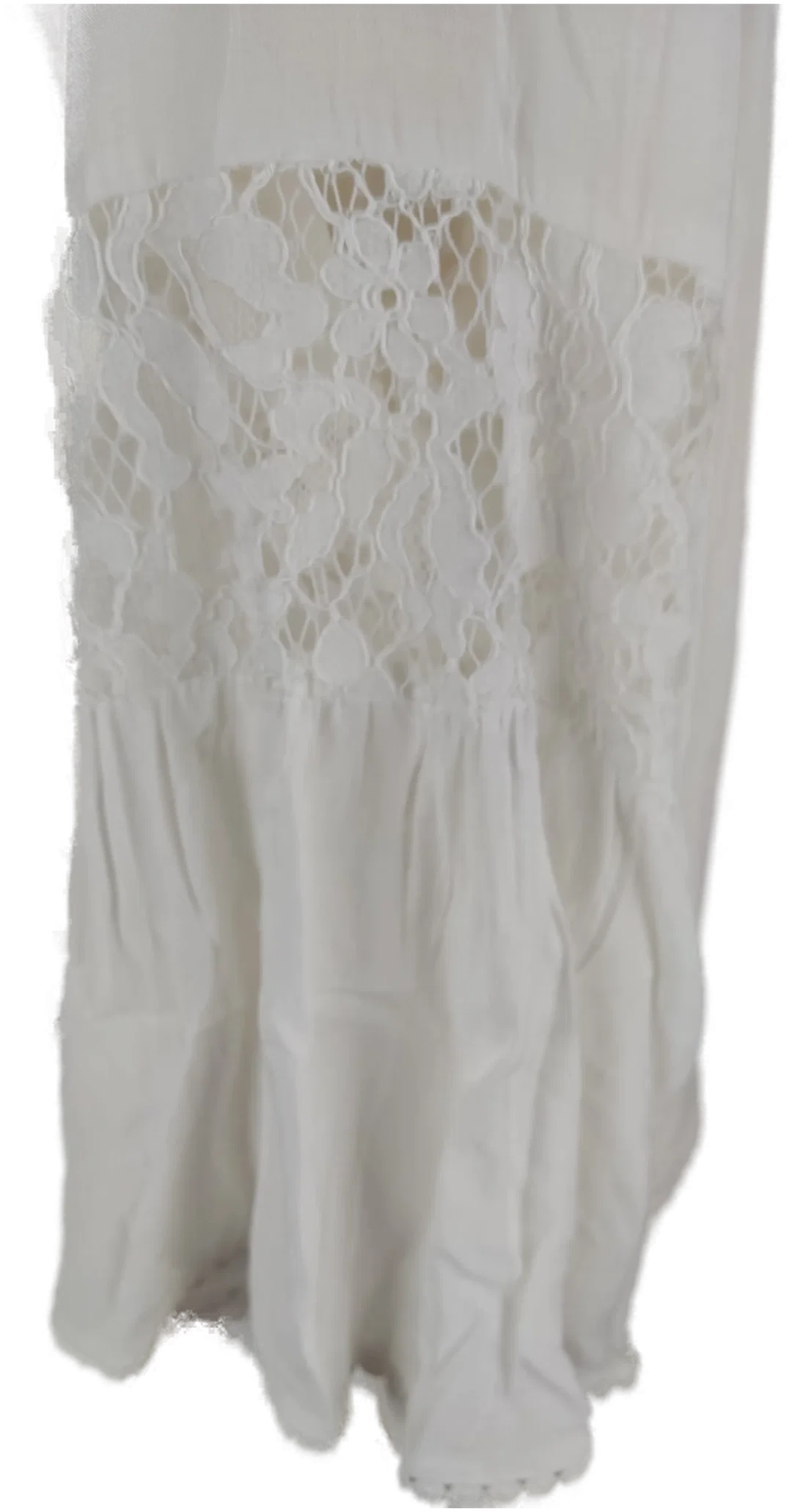 Bluse "page one", dreiviertelarm mit Rundhalsausschnitt, weiß mit Spitze, Größe 42 – Bild 3