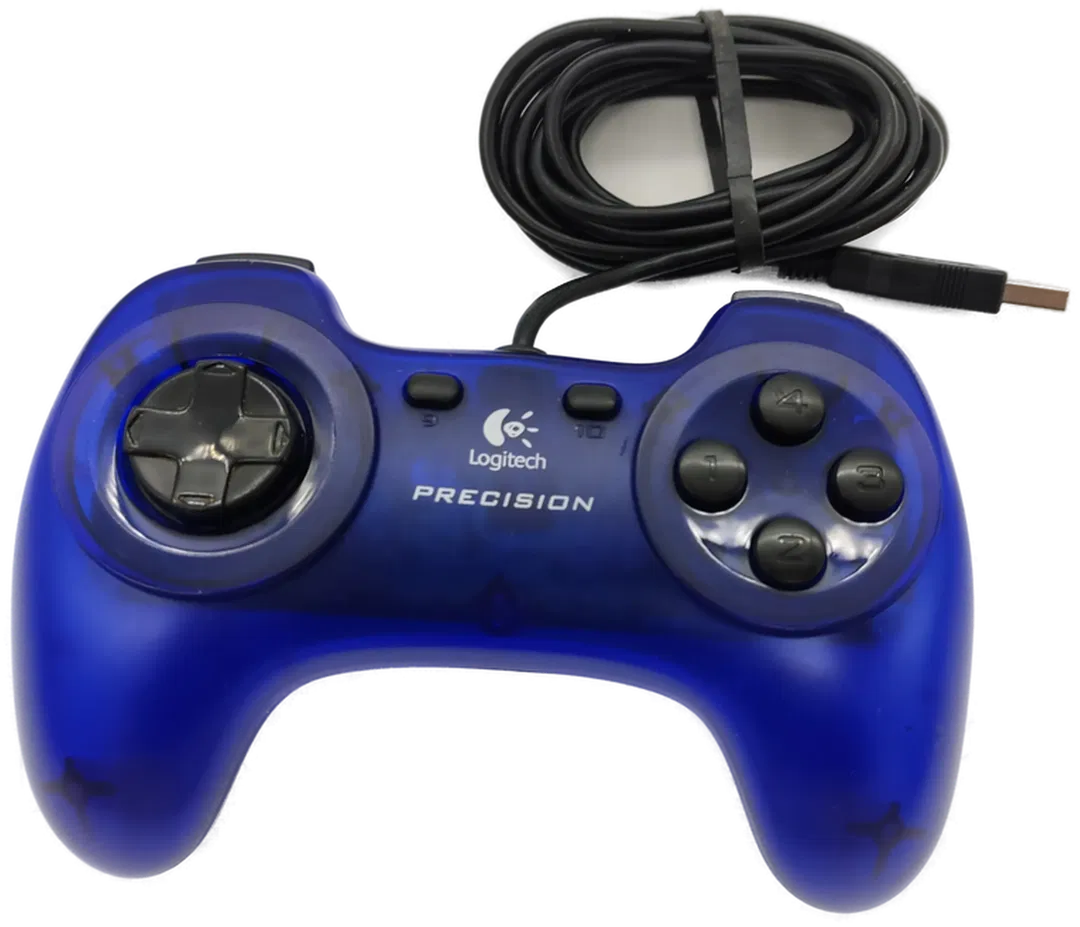 Logitech Precision PC USB Gamepad Blau-Transparent - Bild 3